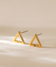 yu-ka([J)YU-KA:gCAOWRjAX^bhsAX triangle zirconia stud pierce(sAXipj)