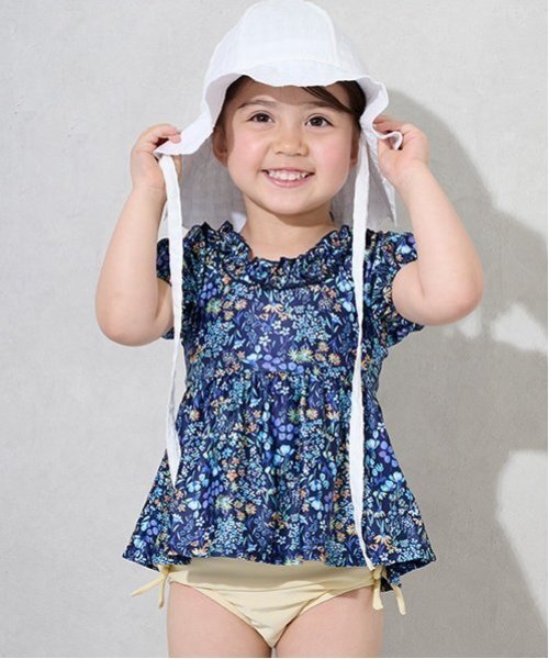 petit main(プティマイン)の「【WEB限定】【SWIM】パフスリーブタンキニ(水着・キッズ・アイボリー/ネイビー/ライトピンク/ピンク・130cm/120cm/90cm/100cm/110cm/80cm)」の9枚目の写真