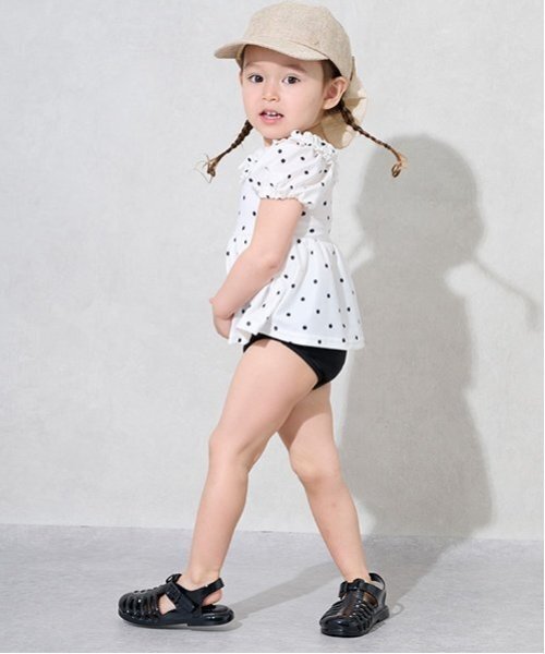 petit main(プティマイン)の「【WEB限定】【SWIM】パフスリーブタンキニ(水着・キッズ・アイボリー/ネイビー/ライトピンク/ピンク・130cm/120cm/90cm/100cm/110cm/80cm)」の11枚目の写真