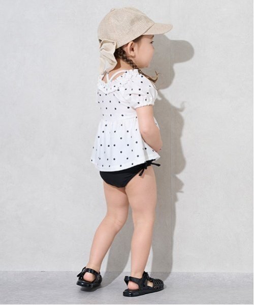 petit main(プティマイン)の「【WEB限定】【SWIM】パフスリーブタンキニ(水着・キッズ・アイボリー/ネイビー/ライトピンク/ピンク・130cm/120cm/90cm/100cm/110cm/80cm)」の12枚目の写真