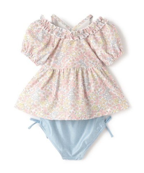 petit main(プティマイン)の「【WEB限定】【SWIM】パフスリーブタンキニ(水着・キッズ・アイボリー/ネイビー/ライトピンク/ピンク・130cm/120cm/90cm/100cm/110cm/80cm)」の14枚目の写真