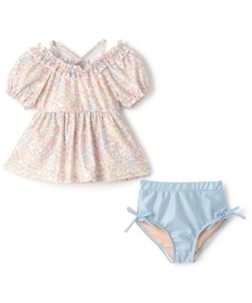 petit main(プティマイン)の「【WEB限定】【SWIM】パフスリーブタンキニ(水着・キッズ・アイボリー/ネイビー/ライトピンク/ピンク・130cm/120cm/90cm/100cm/110cm/80cm)」の15枚目の写真