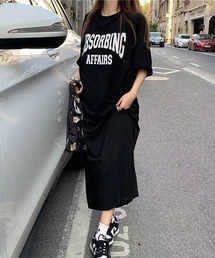 Asterellivi（アステレリビ）の「プリントTシャツワンピース（ワンピース）」