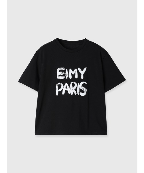 エイミーイストワール eimy istoire ペンキ風ロゴEIMY PARIS Tシャツ （WHITE） ペンキ風ロゴEIMY PARIS Tシャツ（Tシャツ/カットソー）｜eimy