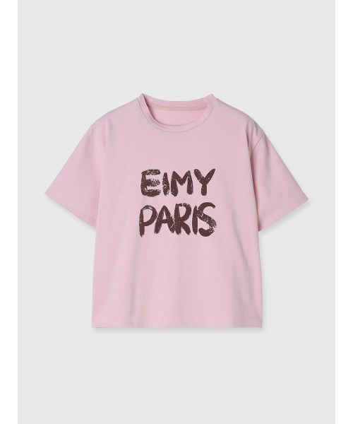 エイミーイストワール eimy istoire ペンキ風ロゴEIMY PARIS Tシャツ （WHITE） ペンキ風ロゴEIMY PARIS Tシャツ（Tシャツ/カットソー）｜eimy