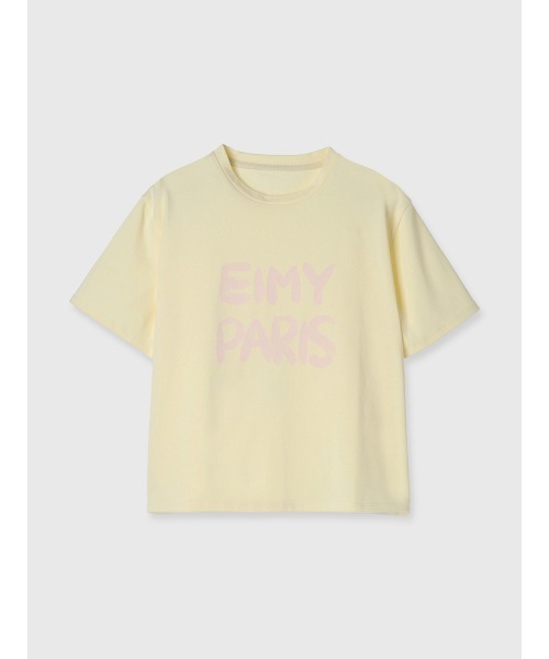 tシャツ ペンキ風ロゴEIMY PARIS Tシャツ レディース ペンキ風ロゴEIMY PARIS Tシャツ（カットソー/Tシャツ）｜eimy
