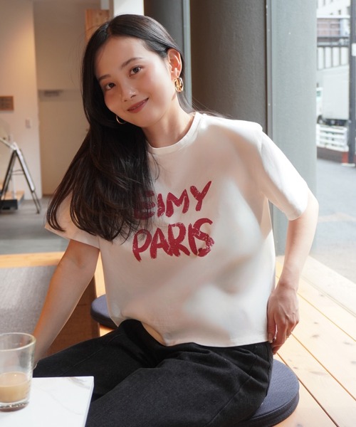 ペンキ風ロゴEIMY PARIS Tシャツ（Tシャツ/カットソー）｜EIMY ISTOIRE