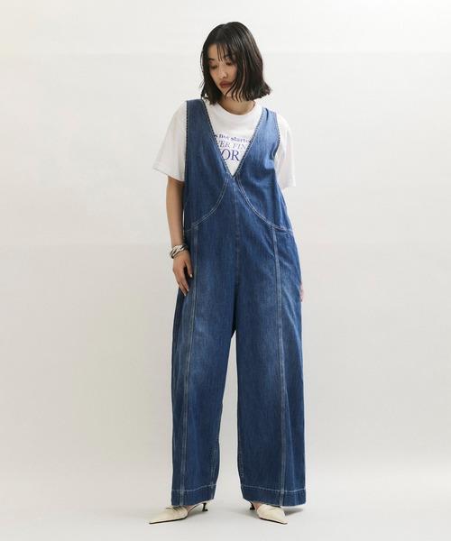 【逸品】・【サステナブル】ペプラムロンパース 逸品】・【サステナブル】ペプラムロンパース
