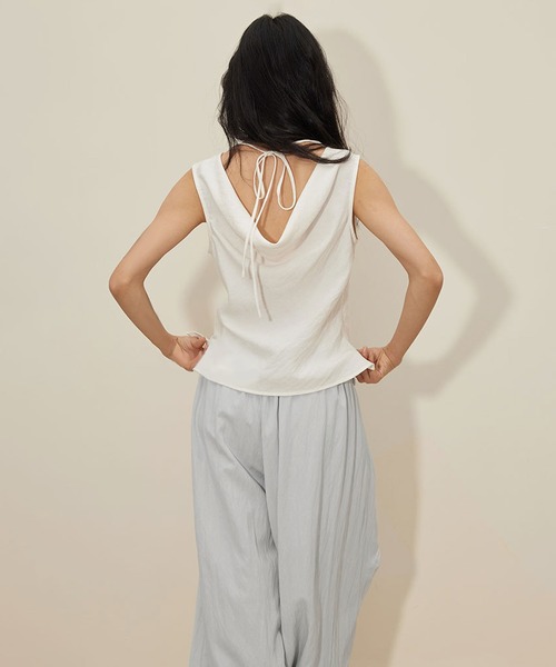 DECADE CLASSIC（ディケイド クラシック）の「DECADE CLASSIC アシンメトリー ワイドレッグパンツ（その他パンツ・レディース・ブラック/オフホワイト/ライトグレー・FREE）」の20枚目の写真