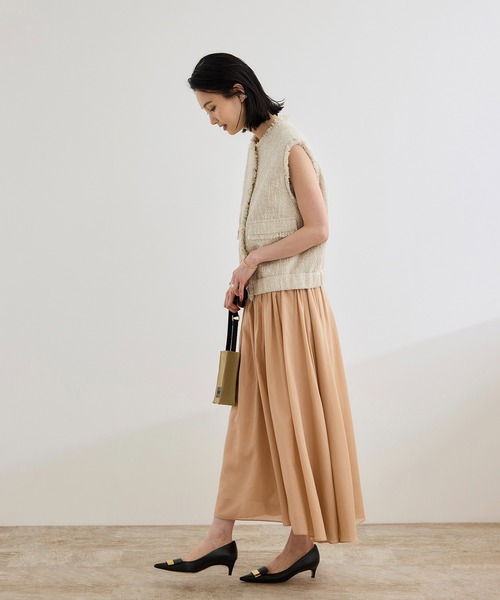 ROPE'（ロペ）の「【洗える】コットンシルクスカート（スカート・レディース・ベージュ/ブラック/ターコイズブルー・FREE）」の14枚目の写真