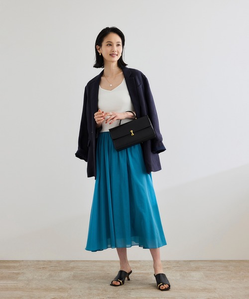 セール】【洗える】コットンシルクスカート（スカート）｜ROPE'（ロペ