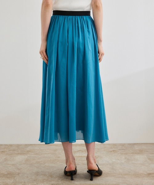 ROPE'（ロペ）の「【洗える】コットンシルクスカート（スカート・レディース・ベージュ/ブラック/ターコイズブルー・FREE）」の21枚目の写真