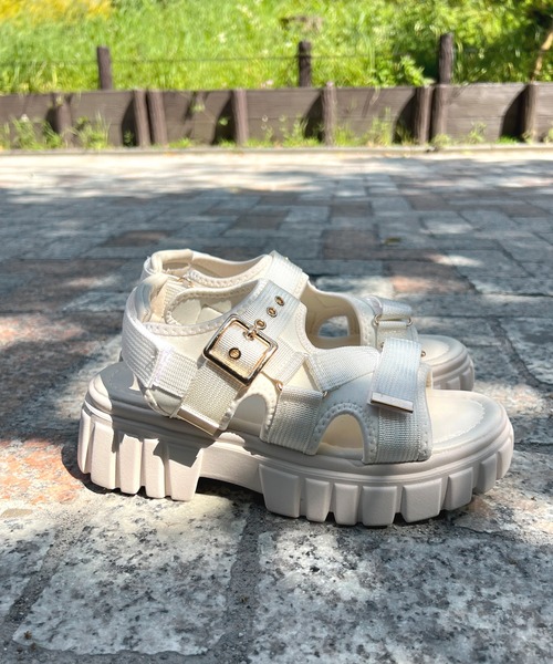 LUGG NAGG(ラグナグ)の「【BOBSON】【厚底】ベルクロスポーツサンダル(サンダル・レディース・ブラック/ベージュ/ホワイト・M/L/LL/S)」の10枚目の写真