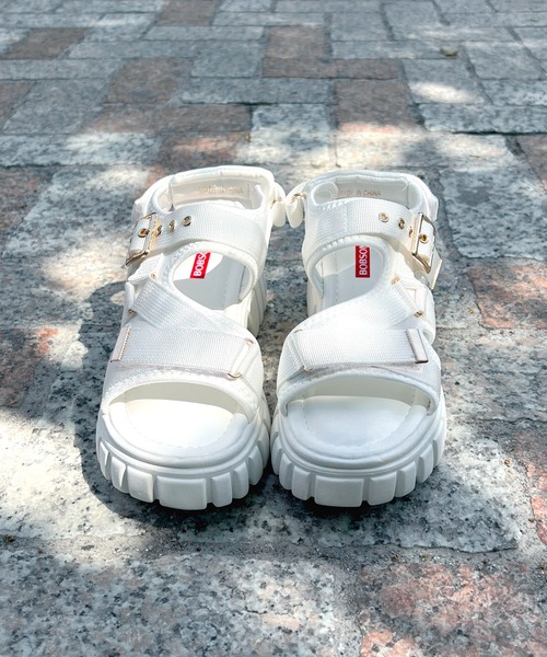 LUGG NAGG(ラグナグ)の「【BOBSON】【厚底】ベルクロスポーツサンダル(サンダル・レディース・ブラック/ベージュ/ホワイト・M/L/LL/S)」の12枚目の写真