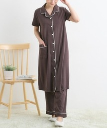 QUNTSTYLE（キュントスタイル）の「【マタニティウエア・授乳服】カットソー素材で着心地ラクちん！前開き半袖パジャマ（産前・産後）（マタニティウェア/グッズ・レディース）」