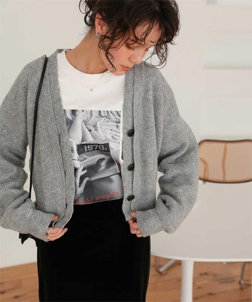 titivate(ティティベイト)の「ヴィンテージライクフォトプリントロングスリーブTシャツ(Tシャツ/カットソー・レディース・ホワイト系その他2/オフホワイト/ホワイト系その他/チャコール・M/S)」の14枚目の写真