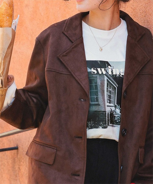 titivate(ティティベイト)の「ヴィンテージライクフォトプリントロングスリーブTシャツ(Tシャツ/カットソー・レディース・ホワイト系その他2/オフホワイト/ホワイト系その他/チャコール・M/S)」の11枚目の写真
