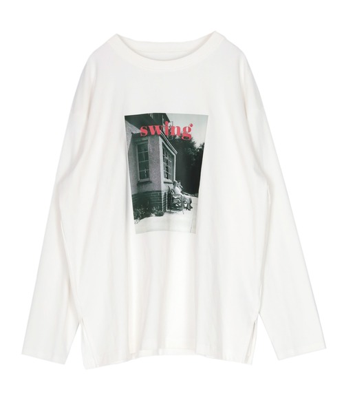 titivate(ティティベイト)の「ヴィンテージライクフォトプリントロングスリーブTシャツ(Tシャツ/カットソー・レディース・ホワイト系その他2/オフホワイト/ホワイト系その他/チャコール・M/S)」の22枚目の写真