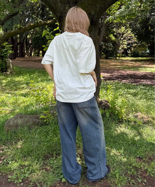 sedacle(セダクル)の「ドッグフォトプリントTシャツ(Tシャツ/カットソー・レディース・ブラック/ホワイト・SMALL/MEDIUM/LARGE)」の14枚目の写真