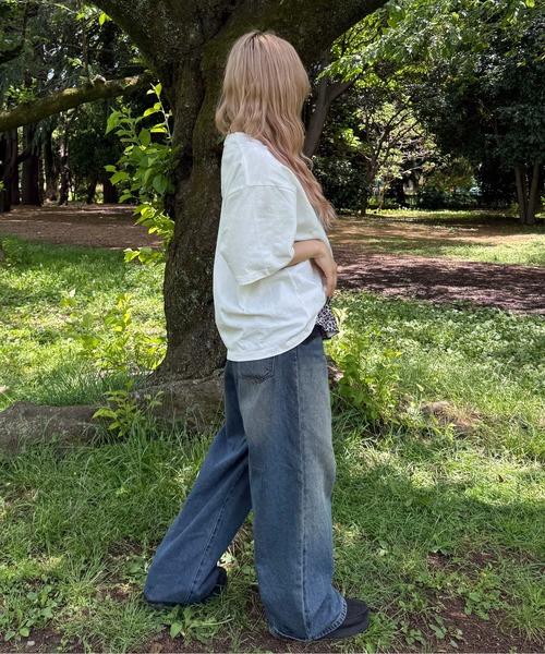 sedacle(セダクル)の「ドッグフォトプリントTシャツ(Tシャツ/カットソー・レディース・ブラック/ホワイト・SMALL/MEDIUM/LARGE)」の13枚目の写真