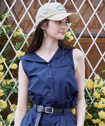 etre loin | Rhinestone logo sailor collar shirt(シャツ/ブラウス)