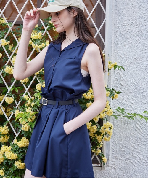 etre loin(エトルワン)の「Rhinestone logo sailor collar shirt(シャツ/ブラウス・レディース・グレー/ホワイト/ネイビー・M)」の7枚目の写真