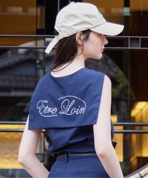 etre loin(エトルワン)の「Rhinestone logo sailor collar shirt(シャツ/ブラウス・レディース・グレー/ホワイト/ネイビー・M)」の16枚目の写真