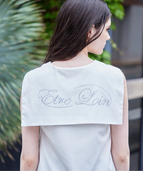 etre loin(エトルワン)の「Rhinestone logo sailor collar shirt(シャツ/ブラウス・レディース・グレー/ホワイト/ネイビー・M)」の13枚目の写真