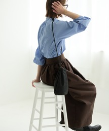 【HASHIBAMI】スエード ボンサックポシェット