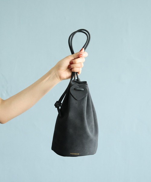 HASHIBAMI（ハシバミ）の「【HASHIBAMI】スエード ボンサックポシェット（ショルダーバッグ・レディース・ブラック/ブラウン・FREE）」の9枚目の写真