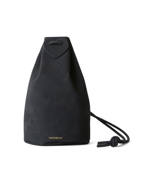 HASHIBAMI（ハシバミ）の「【HASHIBAMI】スエード ボンサックポシェット（ショルダーバッグ・レディース・ブラック/ブラウン・FREE）」の7枚目の写真