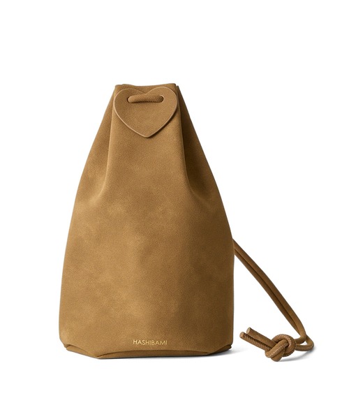HASHIBAMI（ハシバミ）の「【HASHIBAMI】スエード ボンサックポシェット（ショルダーバッグ・レディース・ブラック/ブラウン・FREE）」の6枚目の写真