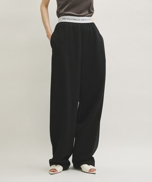 ADAM ET ROPE'(アダムエロペ)の「【PROTAGONISTA(プロタゴニスタ)】PANTS(スウェットパンツ・レディース・ブラック/グレー・1)」の7枚目の写真