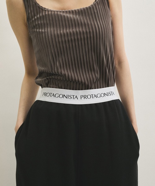 ADAM ET ROPE'(アダムエロペ)の「【PROTAGONISTA(プロタゴニスタ)】PANTS(スウェットパンツ・レディース・ブラック/グレー・1)」の9枚目の写真