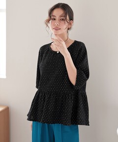 カシュクール　ブラウス　ドット ドットカシュクールブラウス（シャツ/ブラウス）｜coca（coca
