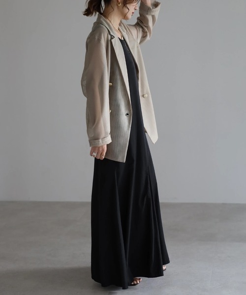 Bonjour Sagan（ボンジュールサガン）の「メッシュテーラードジャケット（テーラードジャケット・レディース・ダークネイビー/ライトベージュ/モカ・FREE）」の11枚目の写真