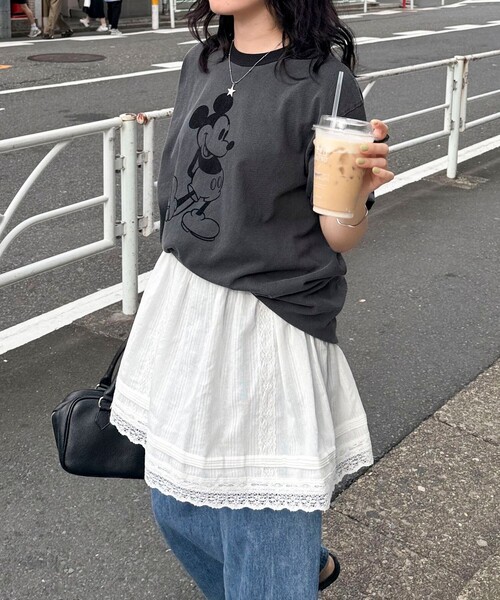 fredy emue（フレディエミュ）の「2WAYギャザーレイヤードスカート（スカート・レディース・オフホワイト/ブラック・38）」の17枚目の写真