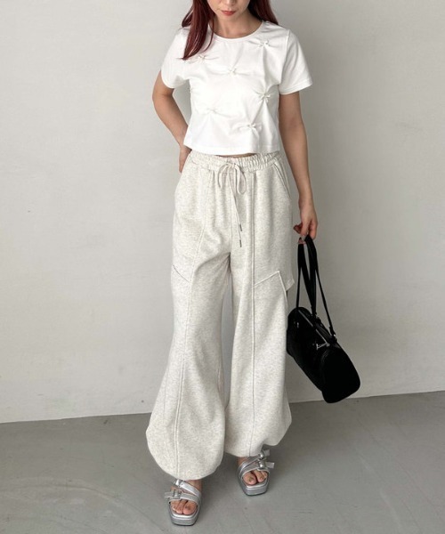 ★リボン カットソー★ リボンモチーフカットソー(カットソー)｜TOPS（トップス