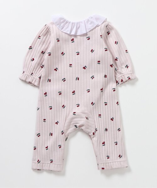 apres les cours（アプレレクール）の「サクランボ柄カバーオール（ロンパース・キッズ・アイボリー/ピンク・70/80/60）」の10枚目の写真