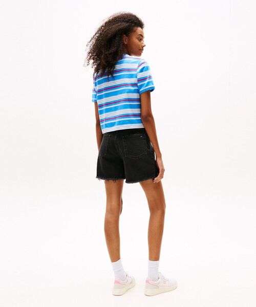 tommy jeans（トミー ジーンズ）の「レギュラースクリプトボーダーTシャツ（Tシャツ/カットソー・レディース・ピンク/ブルー・X-SMALL/MEDIUM/SMALL）」の5枚目の写真