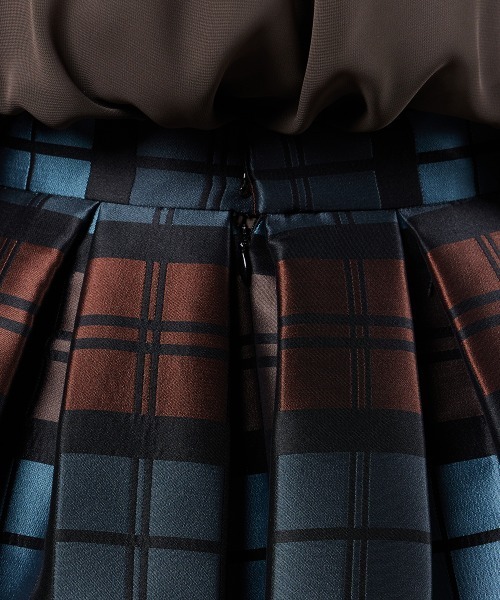チェックジャガード フレアスカート（スカート）｜Sov.（ソブ