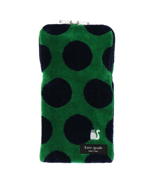蛇デザインの黒いタオル　knosis ファスナー付きタオル（ハンカチ/ハンドタオル）｜kate spade