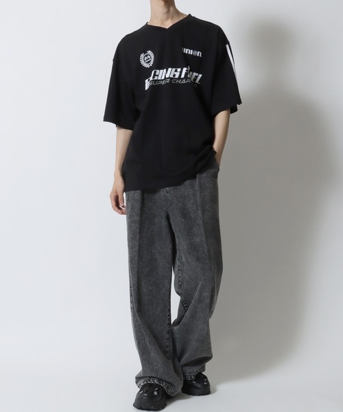 Aooo ゲームシャツ グレー黒 サイズL 未開封品 セール】76Lubricants/ナナロクルブリカンツ オーバーサイズ ゲーム