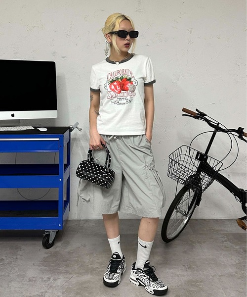 sedacle girl(セダクルガール)の「リボンポケットハーフパンツ(その他パンツ・レディース・チャコールグレー/グレー・MEDIUM/SMALL)」の15枚目の写真