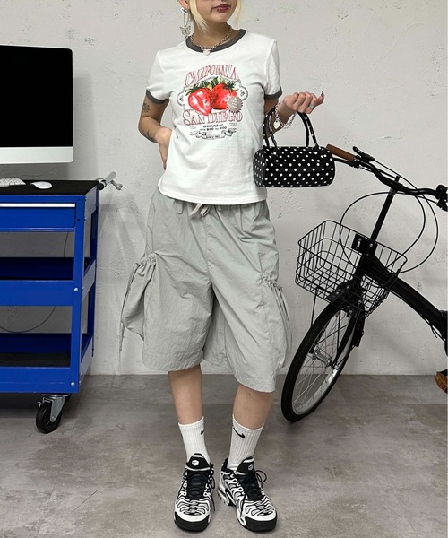 sedacle girl(セダクルガール)の「リボンポケットハーフパンツ(その他パンツ・レディース・チャコールグレー/グレー・MEDIUM/SMALL)」の14枚目の写真