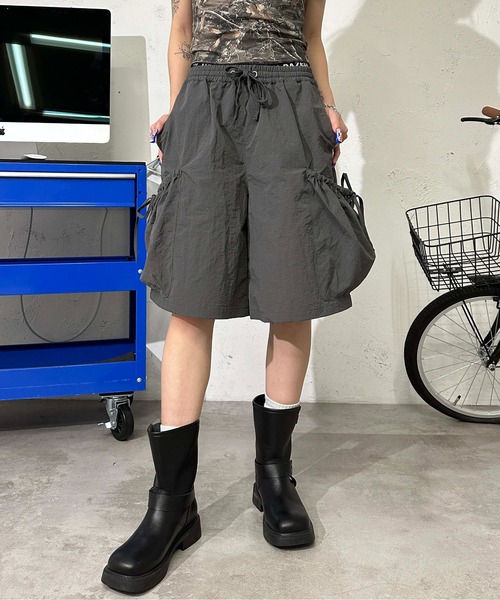 sedacle girl(セダクルガール)の「リボンポケットハーフパンツ(その他パンツ・レディース・チャコールグレー/グレー・MEDIUM/SMALL)」の4枚目の写真
