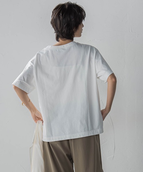 MAYSON GREY / メイソングレイ デニムロゴTシャツ≪洗濯機で洗える≫ デニムロゴTシャツ≪洗濯機で洗える≫（Tシャツ/カットソー