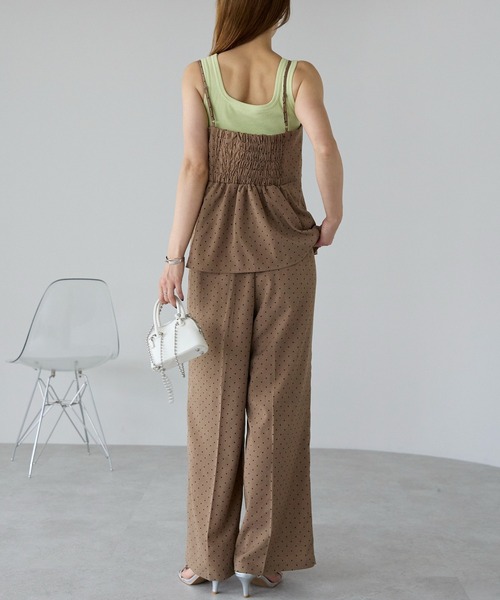 MAISON SPECIAL チェックシャーリングビスチェ キャミソール MAISON SPECIAL（メゾンスペシャル）の「Checked Shirring