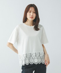 GLOBAL WORK | フローズンTレースドッキング/498339(Tシャツ/カットソー)