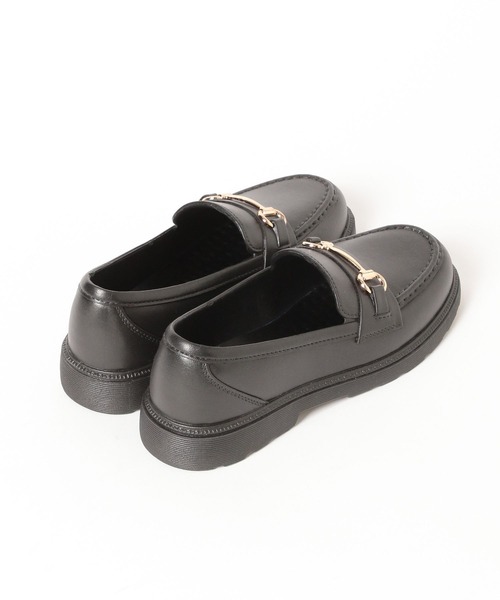 新品タグ付き　roughlow ブークレショートニット　ラフロー レインローファー/417717（ローファー）｜GLOBAL WORK（グローバル